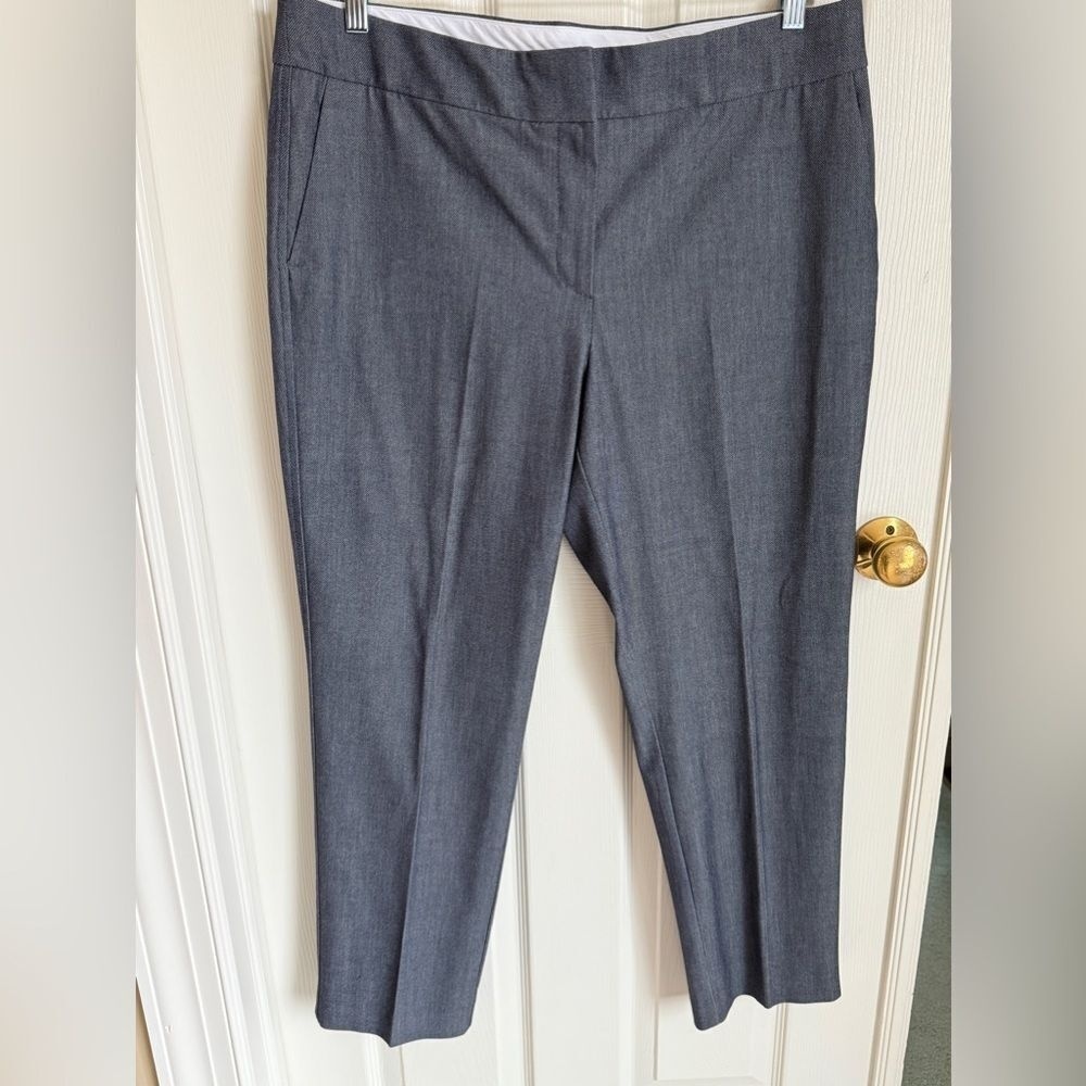 LOFT Marisa Patterned Trousers Size 14 Black and Grey